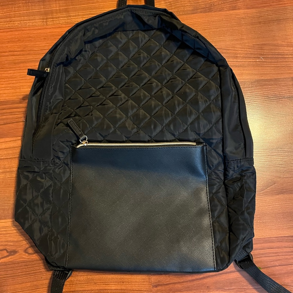 Source Unknown Black Quilted Backpack - image 1